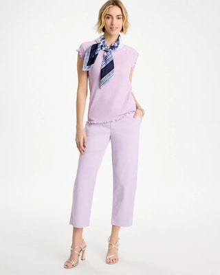 Relaxed Boyfriend Chino Crop Pants click to view larger image.
