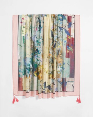 Tassel Abstract Square Scarf click to view larger image.
