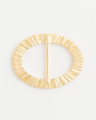 Goldtone Crinkle Scarf Ring