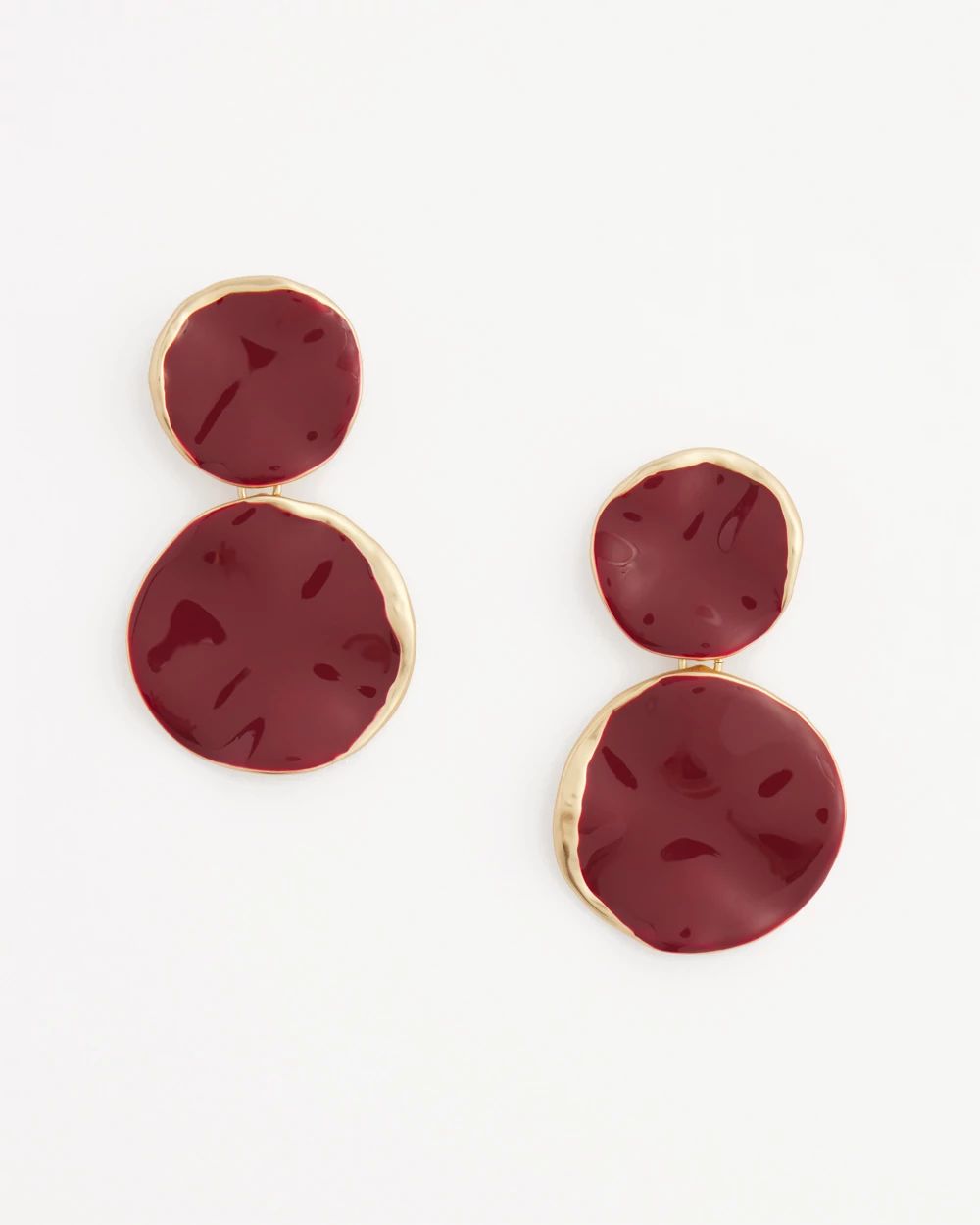 No Droop™ Berry Round Drop Earrings