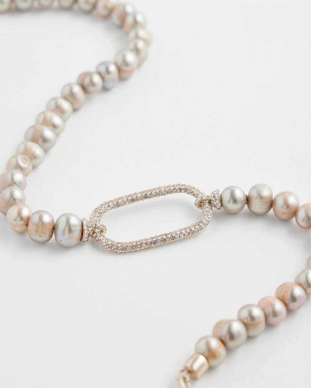 Fresh Water Pearl Pavé Necklace