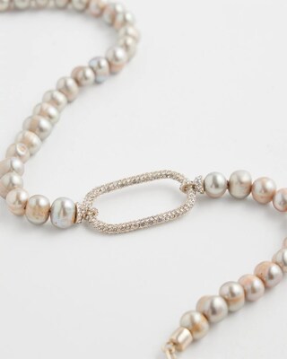 Fresh Water Pearl Pavé Necklace