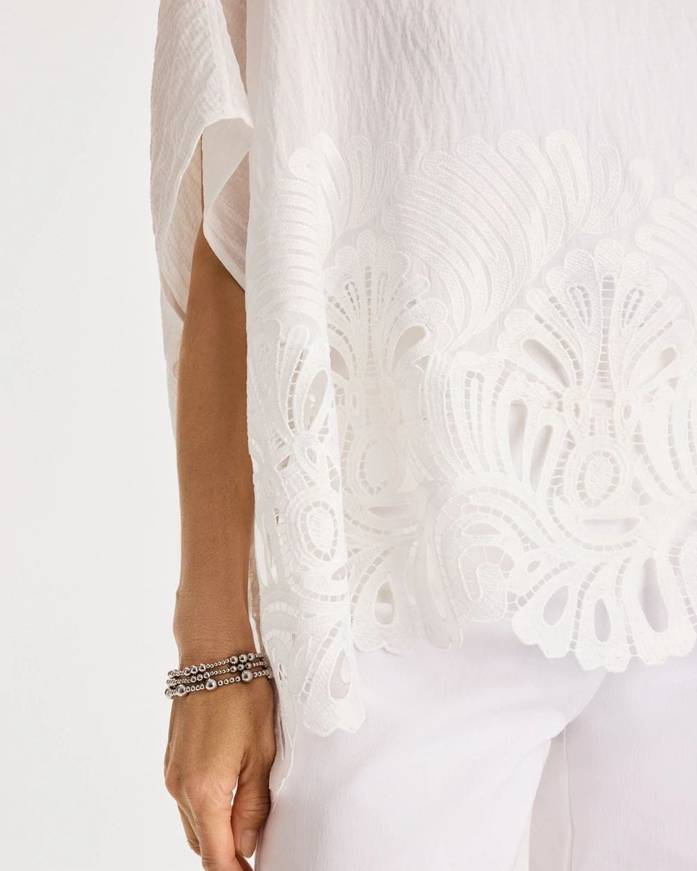 Crochet Lace Hem Poncho