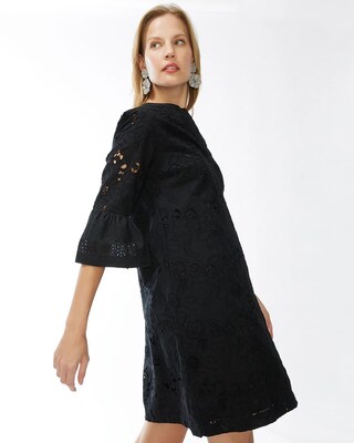 Lace Flounce Sleeve Dress