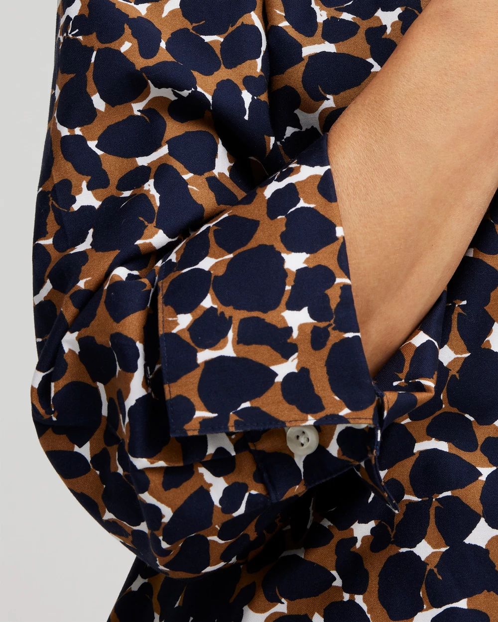 No Iron™ 3/4 Sleeve Mosaic Print Shirt