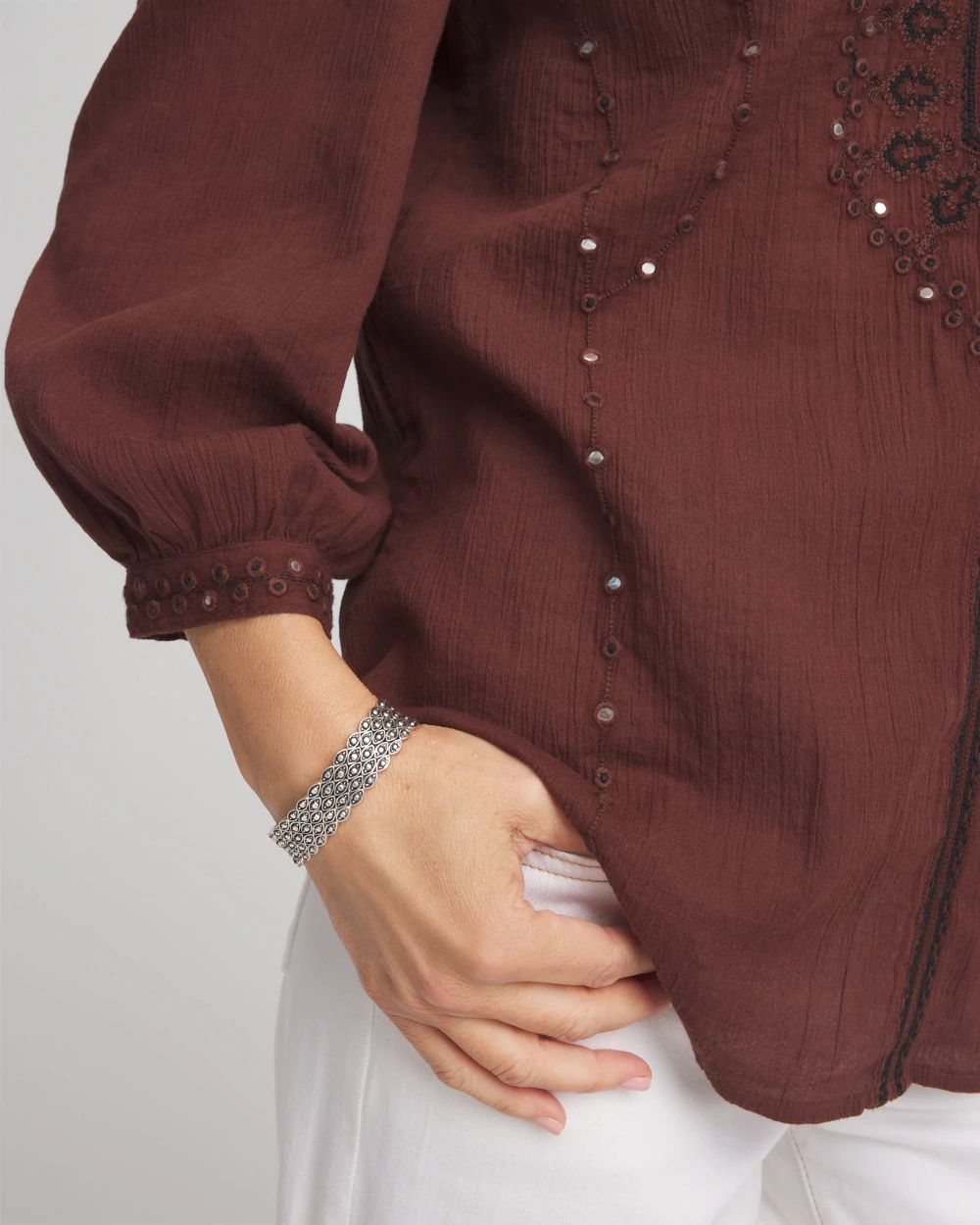 Textured Antique-Style Stretch Bracelet