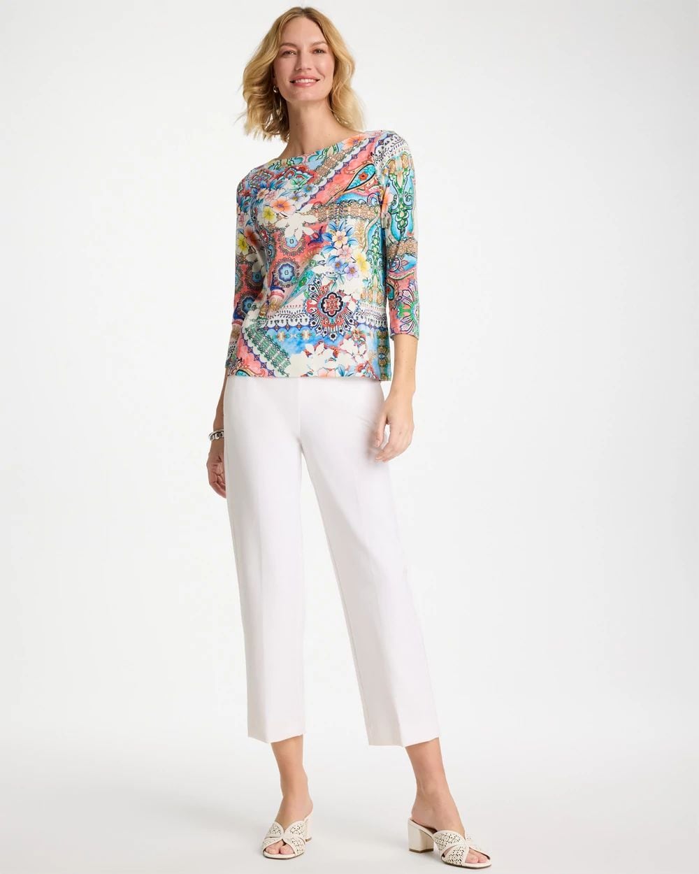 Juliet Lightweight Straight Crop Pants click to view larger image.