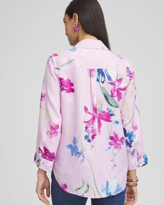 No Iron™ Floral Linen Shirt click to view larger image.