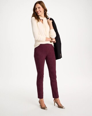 Brigitte™ Slim Ankle Jacquard Pants