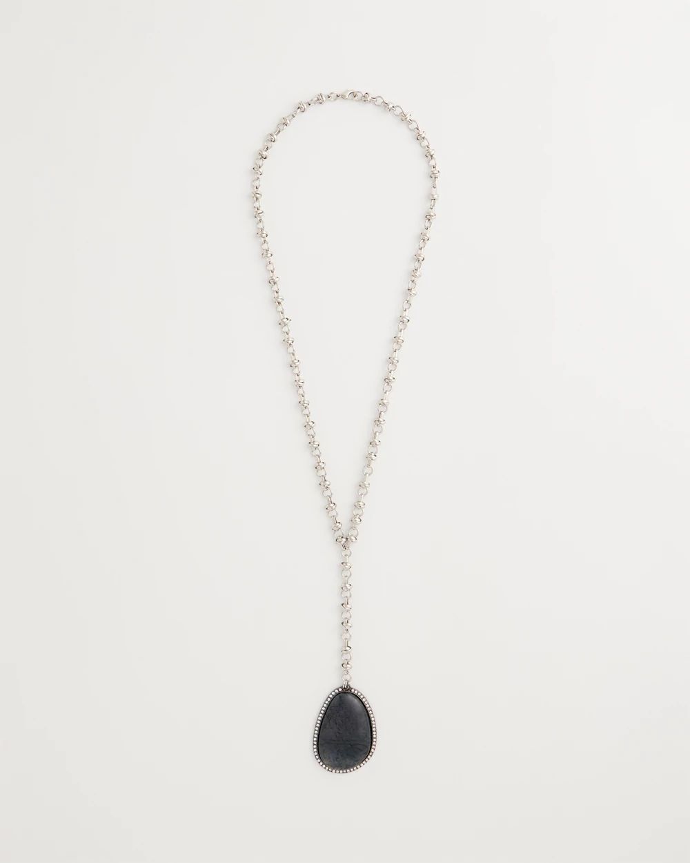 Y-Drop Resin Pendant Necklace