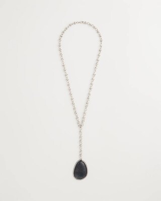 Y-Drop Resin Pendant Necklace