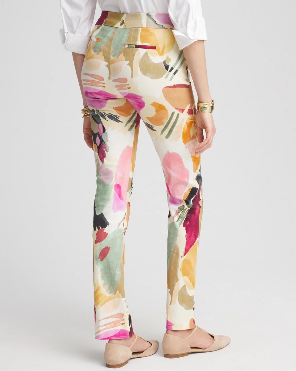 Brigitte™ Abstract Floral Slub Pants