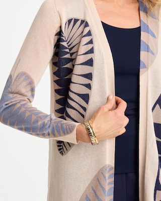 Long Leaf Print Summer Romance Cardigan click to view larger image.
