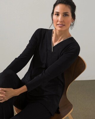 Travelers V-Neck Sparkle-Trim Top