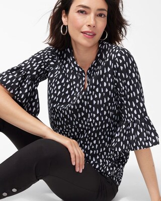 Zenergy UPF Neema Pebble Ruffle Sleeve Top