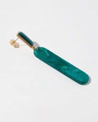 Teal Linear Post Earrings