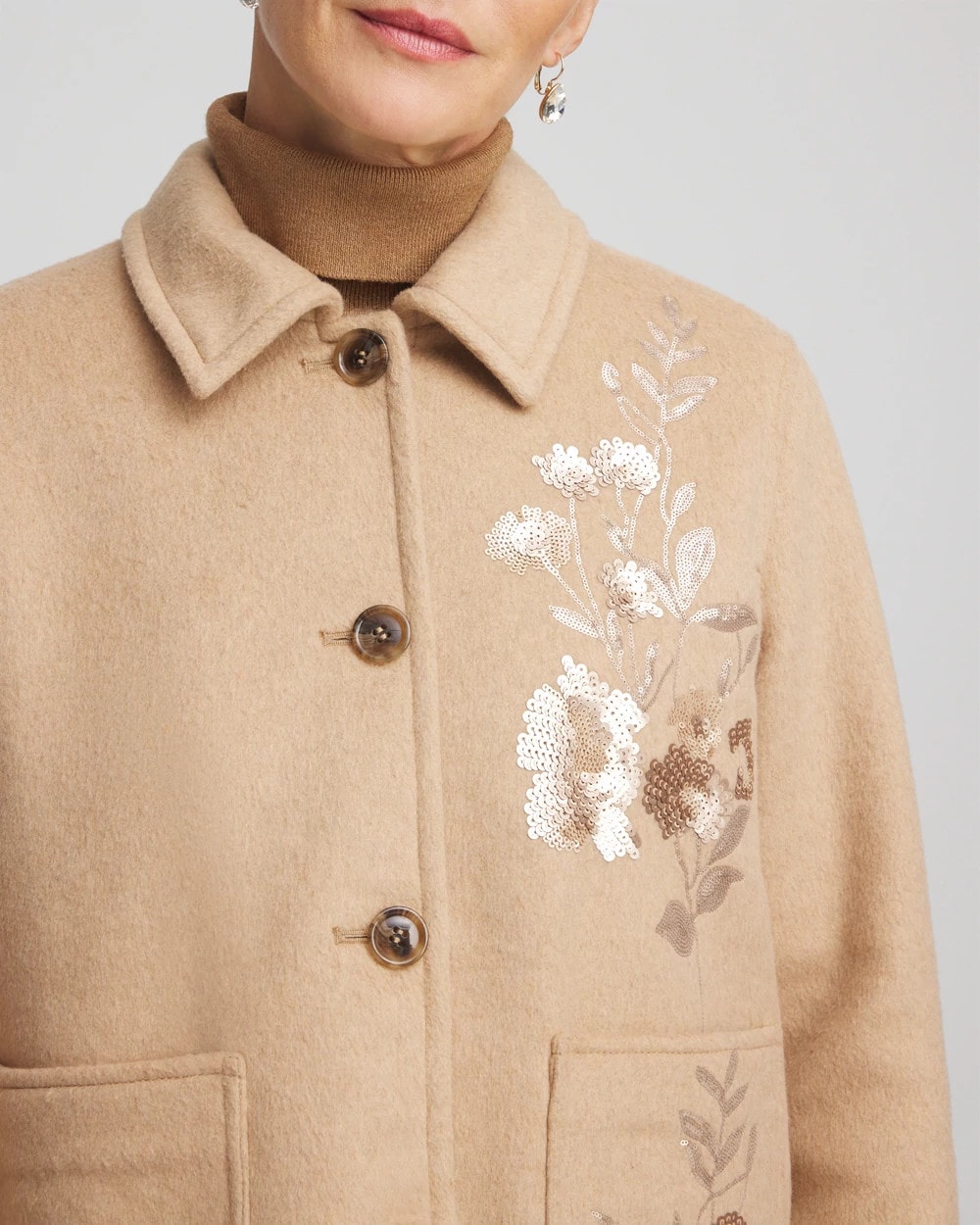 Embroidered Wool Chore Jacket