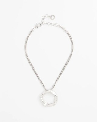 Multi-Strand Circle Pendant Necklace click to view larger image.