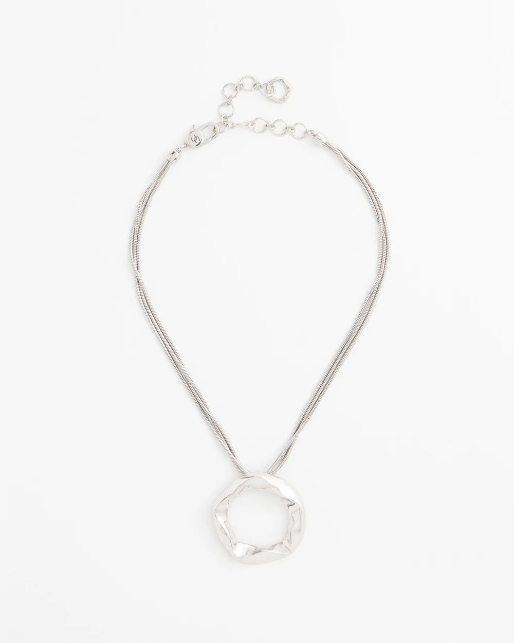 Multi-Strand Circle Pendant Necklace