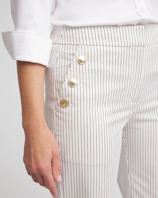 Emme Striped Sailor Straight Crops click to view larger image.