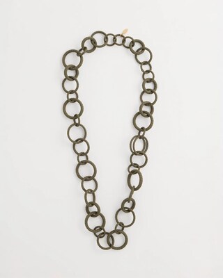 Wrapped Single-Strand Link Necklace
