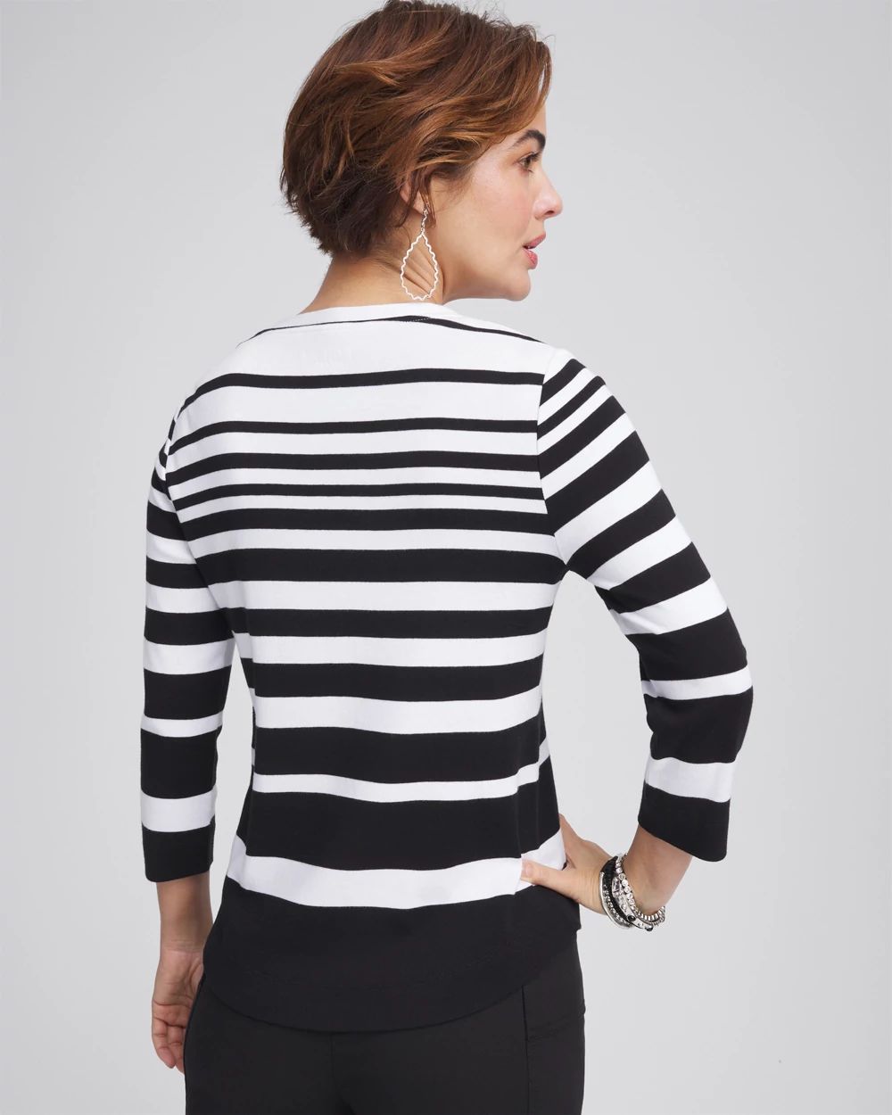 Ombré-Striped Pima Tee