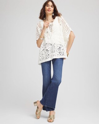 Crochet Lace Poncho click to view larger image.