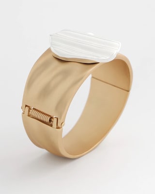 Mixed Metal Crinkle Cuff click to view larger image.