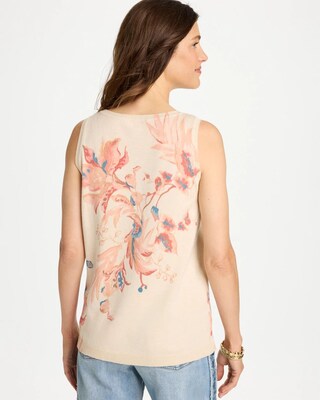 Ella Placed Print Sweater Tank click to view larger image.