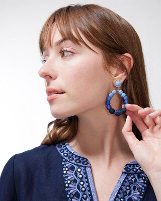Cool Seed Bead Drop Earrings