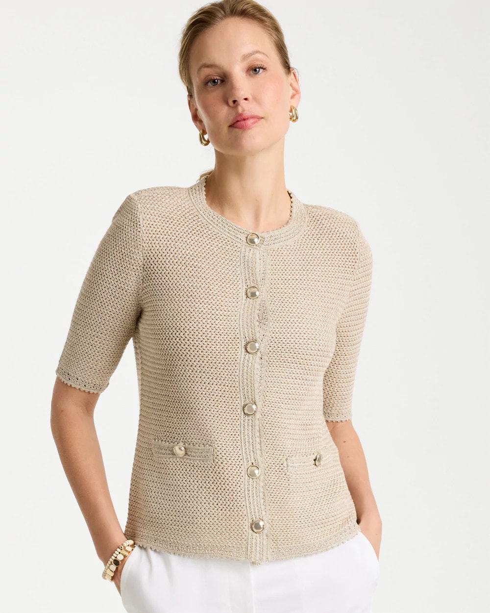 Metallic Lady Jacket Cardigan