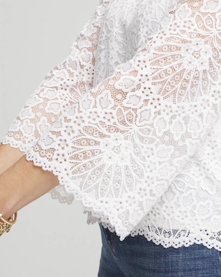 Scalloped Hem Lace Top