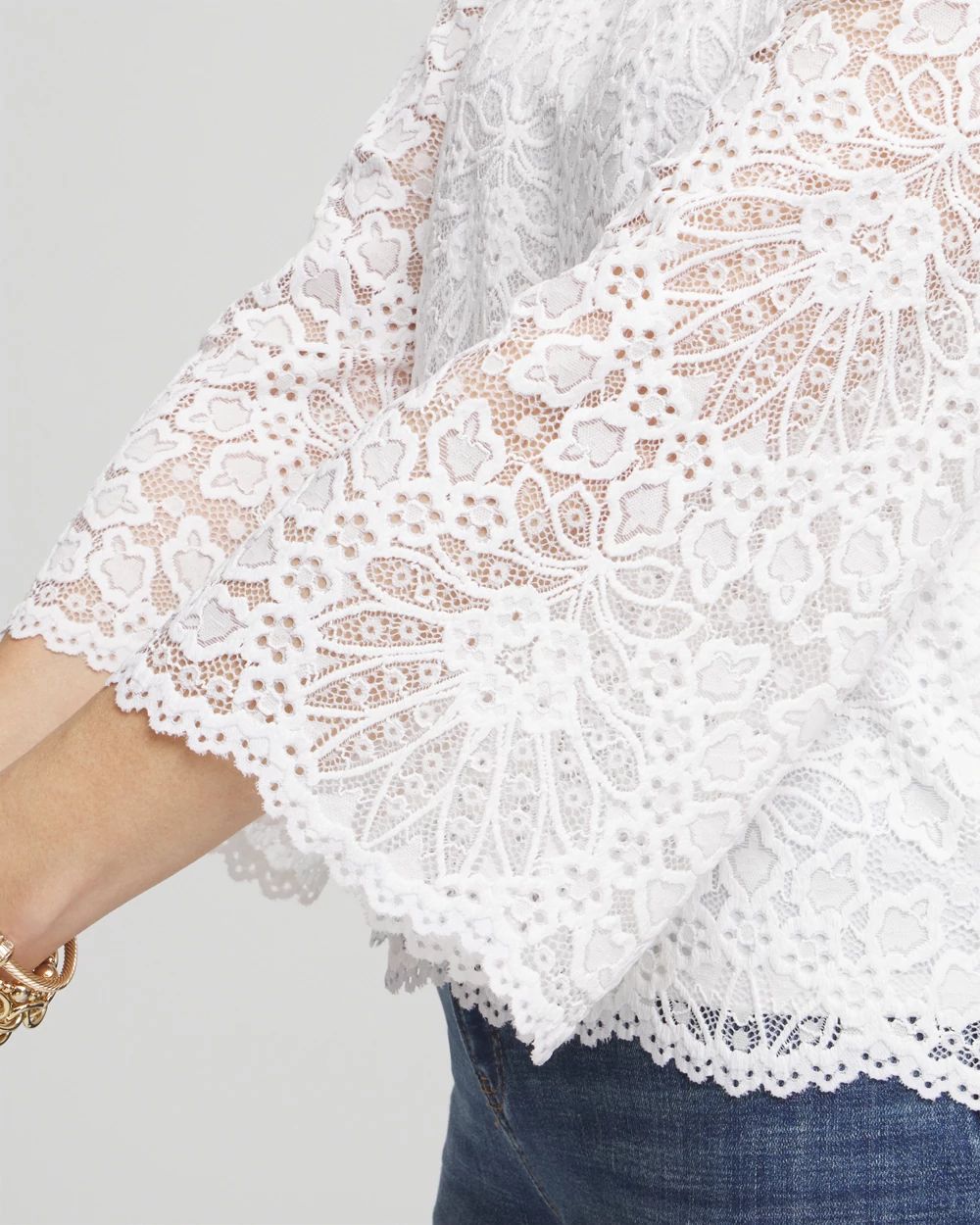 Scalloped Hem Lace Top