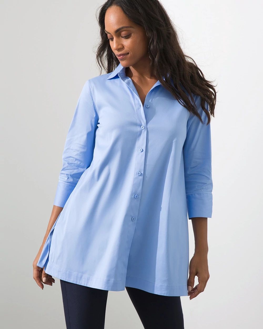Poplin Side Slit Shirt