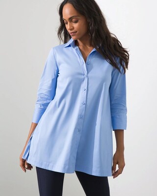 Poplin Side Slit Shirt