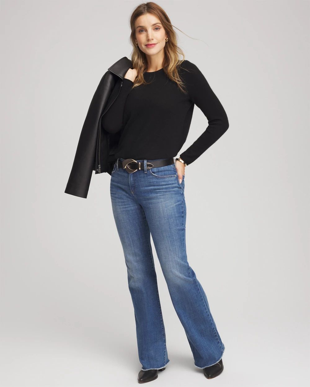 Crewneck Cashmere Pullover Sweater click to view larger image.