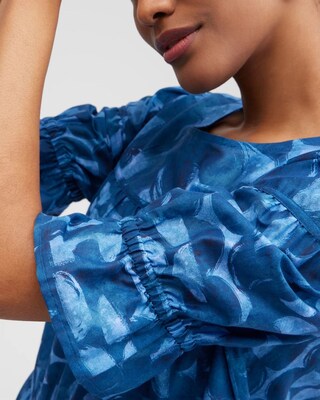 Silk Blend Half Moon Midi Dress