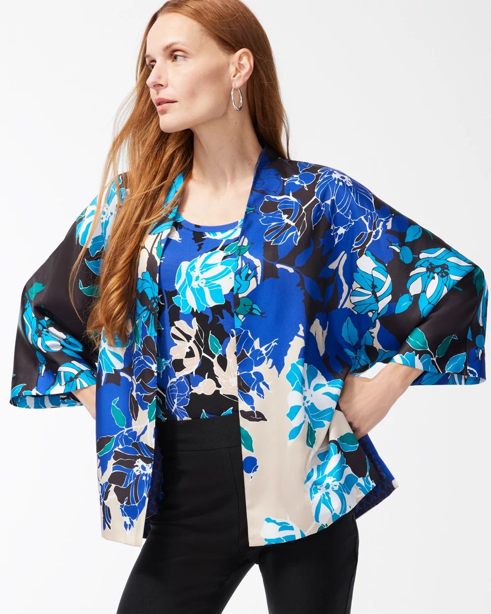 Floral Short Kimono