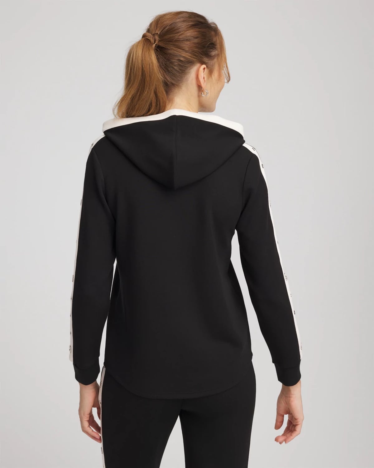 Chico's Scuba Grommet Top In Black In Black