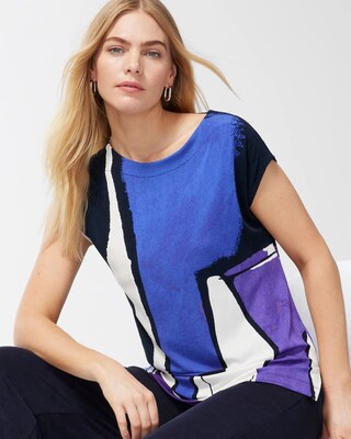 Travelers Abstract Print Tunic