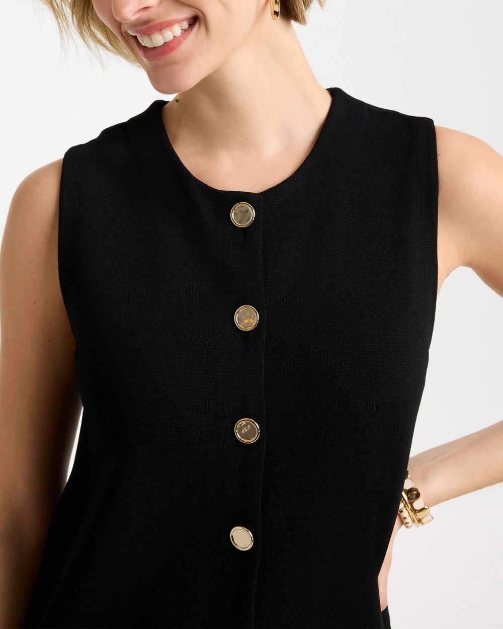 Refined Crewneck Sweater Vest click to view larger image.