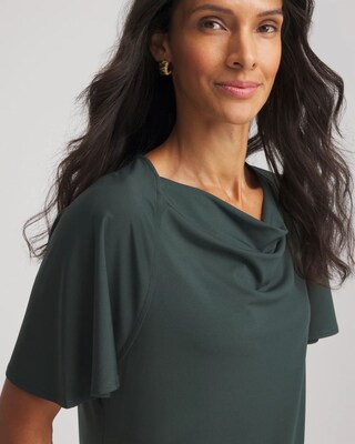Jersey Knit Cowlneck Tee click to view larger image.