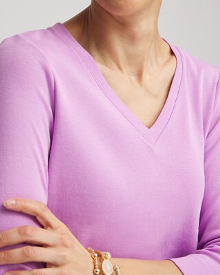 Everyday 3/4 Sleeve V-Neck Tee click to view larger image.