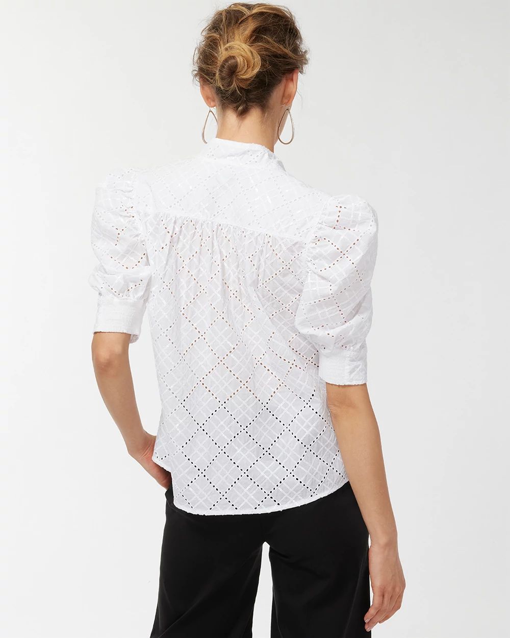 Mixed Eyelet Shirt