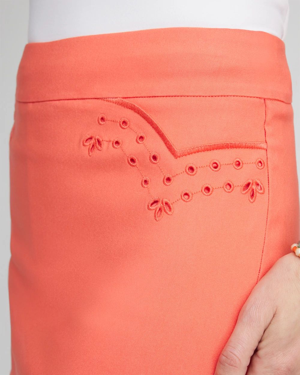 Brigitte™ Eyelet Scalloped Hem Skort click to view larger image.