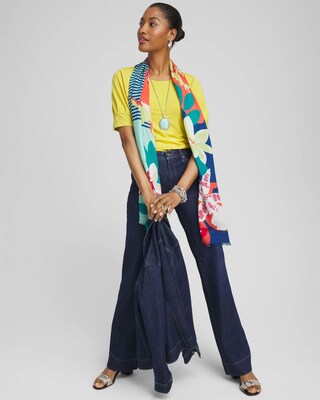 Touch of Cool™ Pleated Roll Cuff Tee click to view larger image.