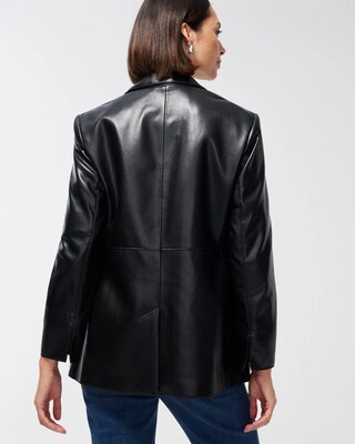 Faux Leather Blazer