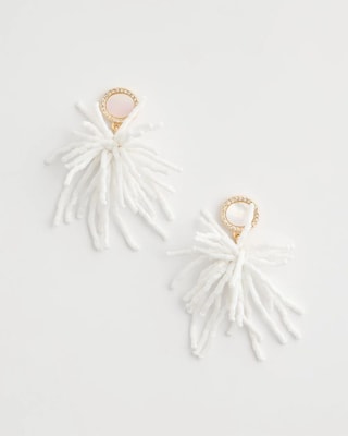 White Shell Firework Earrings