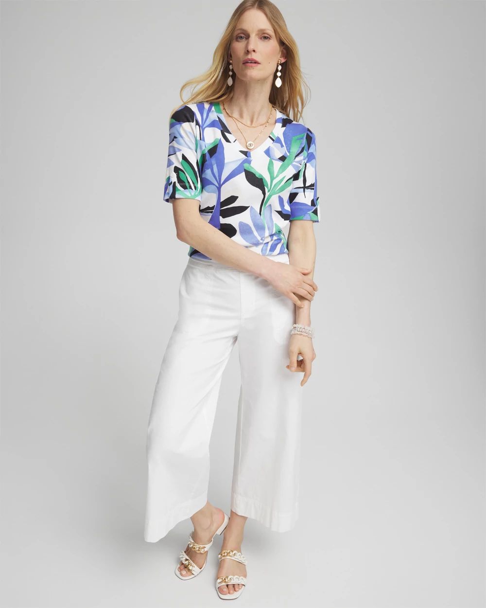 Tropical Everyday V-neck Tee