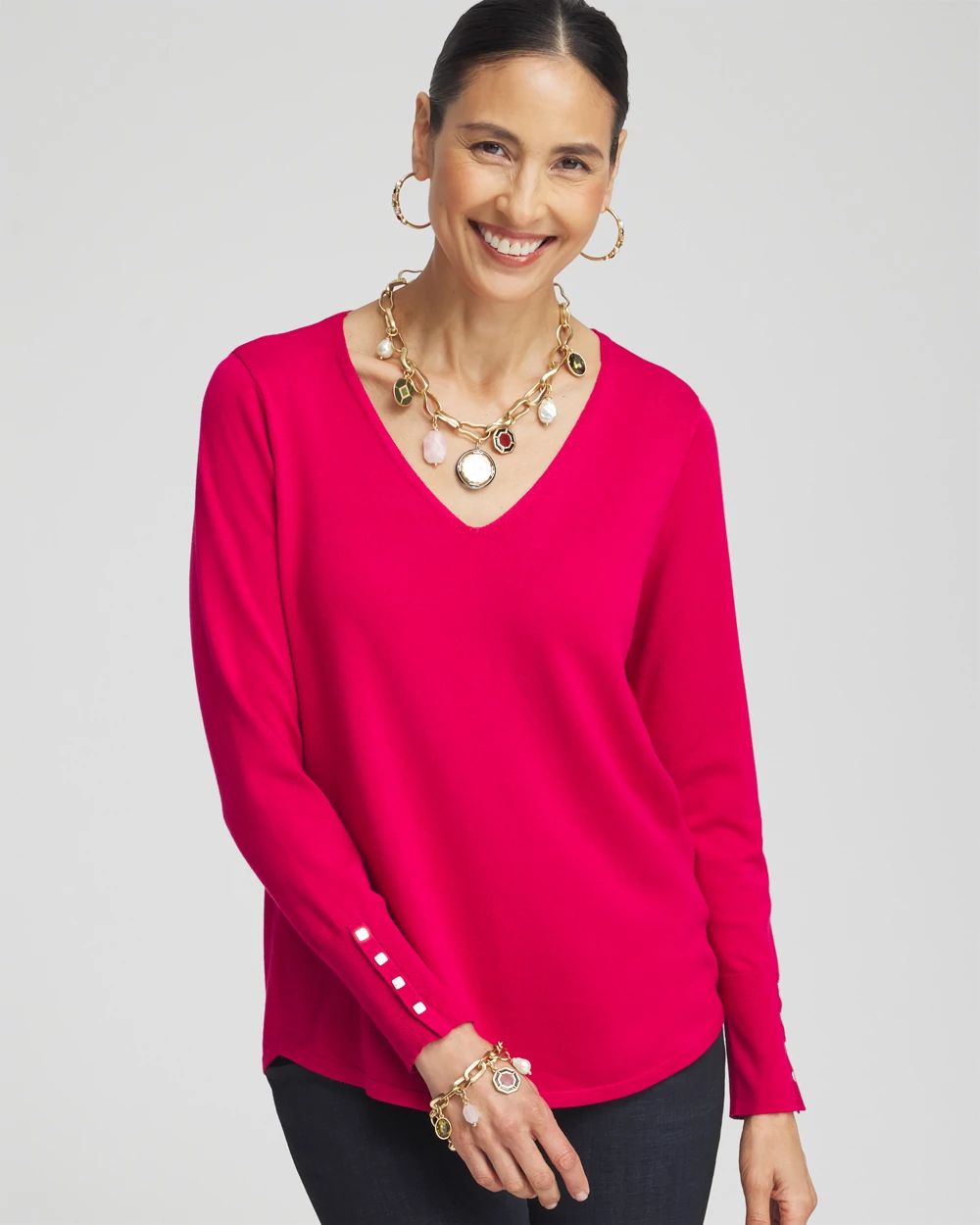Ella V-Neck Pullover Sweater